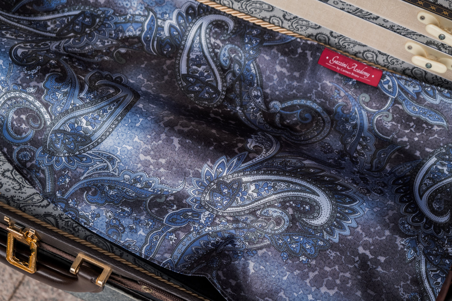 VIOLIN SLEEVE - Marengo Grey & Black Paisley